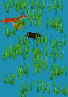 Deer digital illustration layout #1